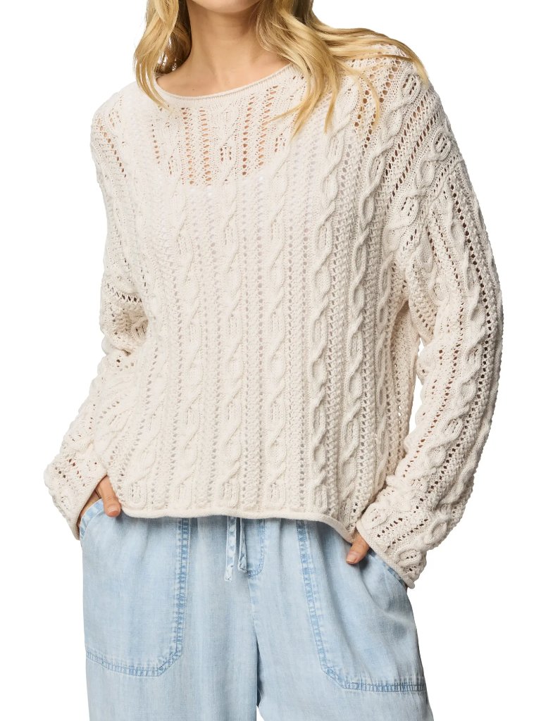 Splendid Brennan Cable Knit Open Stitch Summer Sweater - Like New